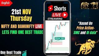 V Live Nifty intraday trading | Bank nifty live trading | Live options trading | 21st NOV 2024 dhan