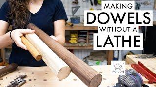 Making Large Dowels WITHOUT a Lathe // Woodworking Jig // Dowel Maker