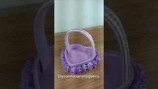 Cesta Delicada Feita com cd e EVA  #diy #reciclagem