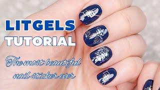 Lit Gels Keepsake Semi-Cured Nail Strips Tutorial - the MOST BEAUTIFUL NAIL STICKER | KBEAUTYHOBBIT