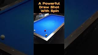 A powerful draw shot with spin #libre #billiards