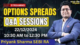 Priyank Sharma Goes LIVE on Options Spreads Trading with Q&A!