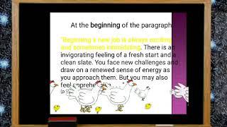 English Lesson: Finding Main idea