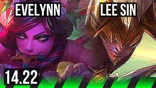 EVELYNN vs LEE SIN (JGL) | 600+ games | KR Master | 14.22