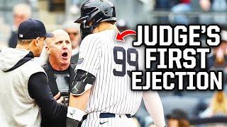 Umpire ejects Aaron Judge for the first time ever, a breakdown