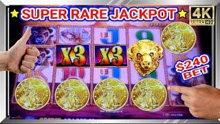 Super Rare 5 Coins Jackpot on Buffalo Gold Collection Slot High Limit