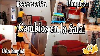 CAMBIOS EN LA SALA //Sillón limpio LIMPIEZA DE CASA PEQUEÑA INFONAVIT.