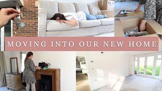 MOVING DAY | unfurnished house tour, unpacking, deep cleaning + settling in | Moving Diaries #2