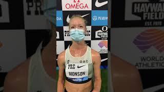 Alicia Monson Prefontaine Classic post race