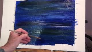 5 Ways to paint Water  with Acrylic Paint step by step Tutorial for beginners