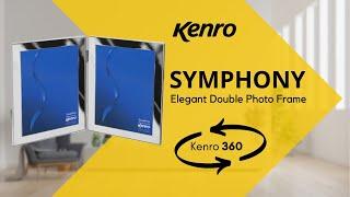 Kenro Symphony Elegant silver plated twin photo frame - 360 degree video