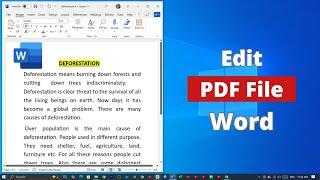 How to Edit PDF File on Microsoft Word