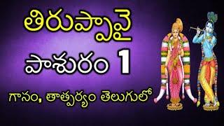 Tiruppavai 1st Pashuram in Telugu - Meaning | తిరుప్పావై పాశురం - 1 | 1st Pashuram of Thiruppavai