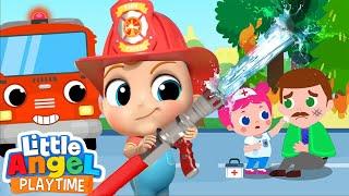 Rescue Team |Safety Song| Fun Sing Along Songs by Little Angel Playtime