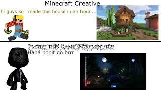 LBP create mode vs Minecraft creative mode