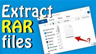 Extract RAR files Windows 11 \ 10 \ 8 \ 7 - How to Open and Extract RAR Files - Educational Purpose