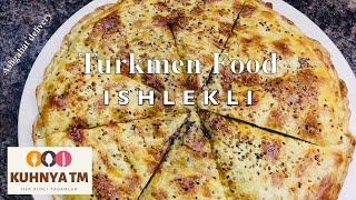 Türkmen Işlekli (ishlekli).  Turkmenistan. / Turkmen national food ishlekli.