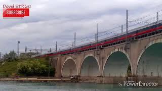I treni della Milano - Venezia sul viadotto di Peschiera del Garda - 3/3