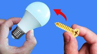 Put 1 Old Common Phillips Screw and Fix All LED Lamps of Your Home! How to Repair LED Bulbs! DIY!