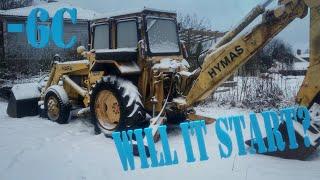 Will this old backhoe start in -6c ASMR Hara Caway Twin Hymas Nuffield