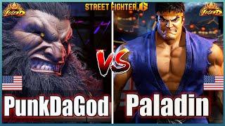 Street Fighter 6  PunkDaGod (AKUMA #2)  Vs  Paladin (RYU #1) Best Ranked MatchFightingGameWorldX