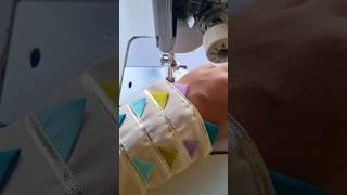 Sewing Tips And Tricks Colourfull Triangle Design With Gota Patti Using Asmr sounds #Shorts #asmr