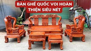 Bộ Bàn Ghế Quốc Voi Hương ĐÁ Kĩ | Đồ Gỗ Dũng Trang