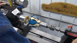 Woodturning - A super quick vacuum chuck demonstration.