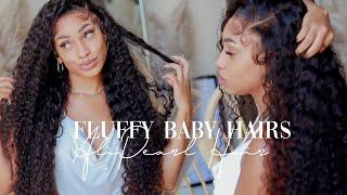 Fluffy Baby Hair Tutorial | Alipearl Deep Wave Wig 250 Density