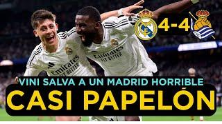 VINICIUS SALVA A UN MADRID RIDÍCULO: REACCIÓN REAL 4-4 REAL SOCIEDAD
