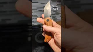 @CiviviKnife Thug 2 Cuibourtia Wood Damascus Pocket Knife #edc #edcgear #knifelife #knifenerd #kot