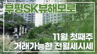 *입주민분들 구독 부탁드려요*  11월1주차)  부평SK뷰해모로 정확한 전/월세 가격 시세입니다.