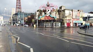 walkabout around blackpool early friday morning,  the sights & sounds , strange weather today