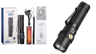 TrustFire MC5 3300 Lumen Rechargeable Flashlight  See discount code below !