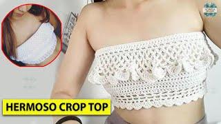 Tejer HERMOSO CROP TOP en crochet  BIEN EXPLICADO  PASO A PASO