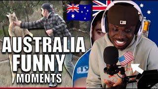 REACTING TO AUSTRALIAN FUNNY MOMENTS AUSTRALIA CRAZINESS IS NOT FAR OFF FROM AMERICA'S