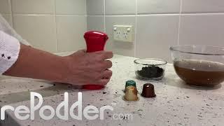 How to use rePodder to recycle Nespresso coffee capsules at home - Amazing new method!!