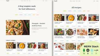 Veggify Recipe Blog App using React JS, Tailwind CSS, MongoDB, Express JS and Node JS