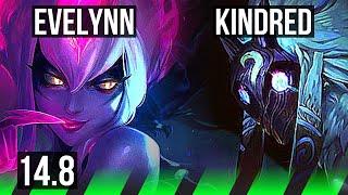 EVELYNN vs KINDRED (JGL) | 68% winrate, 8/1/4, Rank 8 Eve, Godlike | KR Grandmaster | 14.8