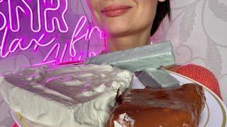 ASMR crunch of wet chalk in paste/ Мокрый хруст мелом в пасте, чавканье#asmr #asmrsounds