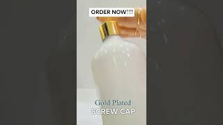 || ZENVISTA PACKAGING ||   ||BEAUTIFUL MILKY WHITE COLOR PET BOTTLE WITH GOLDEN SCREW CAP |||ZMW25|