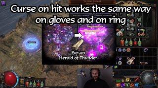 I was wrong. Curse on Hit works same way on gloves and ring