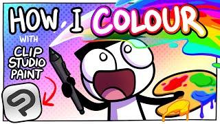 How I COLOUR my comics in Clip Studio Paint!