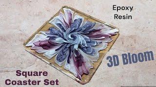 #351 EN: I Cannot Belive I Poured Four 3D Bloom Coasters with this Hor Weather #epoxyresin