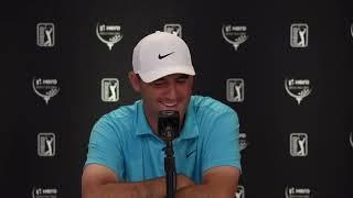 Scheffler jokes about his conversation with Tiger Woods