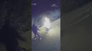 Suspect's pants catch on fire during alleged arson