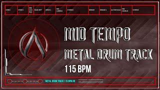 Mid Tempo Metal Drum Track 115 BPM (HQ,HD)