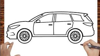 How To Draw infiniti QX 60 2016 - Easy Car drawing