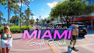 Miami South Beach, Florida - 4K Walking Tour Ocean Drive, Lincoln Road