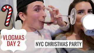 VLOGMAS DAY 2: NYC Christmas party! | Molly J Curley